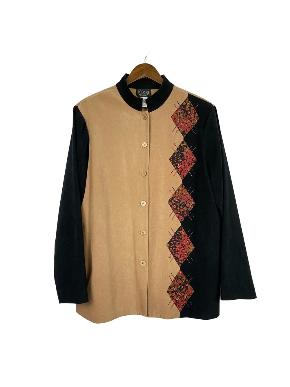 Koos of Course! | Vintage Black & Tan Suede Button Down Shirt Shacket